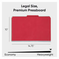 Smead SafeSHIELD 2/5 Tab Cut Legal Recycled Classification Folder, Bright Red, 8 1/2" Width x 14" Length, 10 / Box, SMD19031