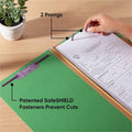Smead SafeSHIELD 2/5 Tab Cut Legal Recycled Classification Folder, Green, 8 1/2" Width x 14" Length, 10 / Box, SMD19033