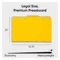 Smead SafeSHIELD 2/5 Tab Cut Legal Recycled Classification Folder, Yellow, 8 1/2" Width x 14" Length, 10 / Box, SMD19034