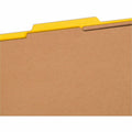 Smead SafeSHIELD 2/5 Tab Cut Legal Recycled Classification Folder, Yellow, 8 1/2" Width x 14" Length, 10 / Box, SMD19034