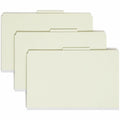 Smead SafeSHIELD 2/5 Tab Cut Legal Recycled Classification Folder, Green, 8 1/2" Width x 14" Length, 10 / Box, SMD19076