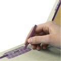 Smead SafeSHIELD 2/5 Tab Cut Legal Recycled Classification Folder, Green, 8 1/2" Width x 14" Length, 10 / Box, SMD19076