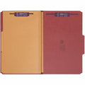Smead SafeSHIELD 2/5 Tab Cut Legal Recycled Classification Folder, Red, 8 1/2" Width x 14" Length, 10 / Box, SMD19079