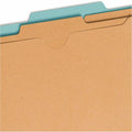 Smead SafeSHIELD 2/5 Tab Cut Legal Recycled Classification Folder, Blue, 8 1/2" Width x 14" Length, 10 / Box, SMD19081
