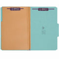 Smead SafeSHIELD 2/5 Tab Cut Legal Recycled Classification Folder, Blue, 8 1/2" Width x 14" Length, 10 / Box, SMD19081