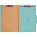 Smead SafeSHIELD 2/5 Tab Cut Legal Recycled Classification Folder, Blue, 8 1/2" Width x 14" Length, 10 / Box, SMD19081