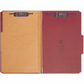Smead SafeSHIELD 2/5 Tab Cut Legal Recycled Classification Folder, Bright Red, 8 1/2" Width x 14" Length, 10 / Box, SMD19082