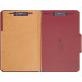 Smead SafeSHIELD 2/5 Tab Cut Legal Recycled Classification Folder, Bright Red, 8 1/2" Width x 14" Length, 10 / Box, SMD19082