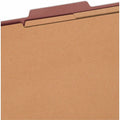Smead SafeSHIELD 2/5 Tab Cut Legal Recycled Classification Folder, Red, 8 1/2" Width x 14" Length, 10 / Box, SMD19092