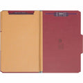 Smead SafeSHIELD 2/5 Tab Cut Legal Recycled Classification Folder, Bright Red, 8 1/2" Width x 14" Length, 10 / Box, SMD19095