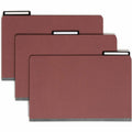 Smead SafeSHIELD 1/3 Tab Cut Legal Recycled Classification Folder, Red, 8 1/2" Width x 14" Length, 10 / Box, SMD19230