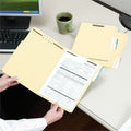 Smead 1/3 Tab Cut Legal Recycled Fastener Folder, Manila, 8 1/2" Width x 14" Length, 50 / Box, SMD19537