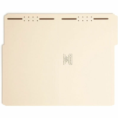 Smead 1/3 Tab Cut Legal Recycled Fastener Folder, Manila, 8 1/2" Width x 14" Length, 50 / Box, SMD19537