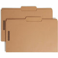 Smead 2/5 Tab Cut Legal Recycled Fastener Folder, Kraft, 8 1/2" Width x 14" Length, 50 / Box, SMD19882
