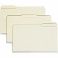 Smead 1/3 Tab Cut Legal Recycled Fastener Folder, Green, 8 1/2" Width x 14" Length, 25 / Box, SMD19934