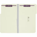 Smead 1/3 Tab Cut Legal Recycled Fastener Folder, Green, 8 1/2" Width x 14" Length, 25 / Box, SMD19934