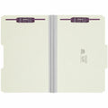 Smead 2/5 Tab Cut Legal Recycled Fastener Folder, Green, 8 1/2" Width x 14" Length, 25 / Box, SMD19982