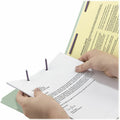 Smead 2/5 Tab Cut Legal Recycled Fastener Folder, Green, 8 1/2" Width x 14" Length, 25 / Box, SMD19982