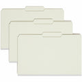 Smead 2/5 Tab Cut Legal Recycled Fastener Folder, Green, 8 1/2" Width x 14" Length, 25 / Box, SMD19982