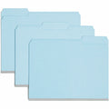Smead Colored 1/3 Tab Cut Letter Recycled Top Tab File Folder, Blue, 8 1/2" Width x 11" Length, 25 / Box, SMD21530