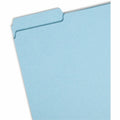 Smead Colored 1/3 Tab Cut Letter Recycled Top Tab File Folder, Blue, 8 1/2" Width x 11" Length, 25 / Box, SMD21530
