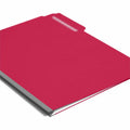 Smead Colored 1/3 Tab Cut Letter Recycled Top Tab File Folder, Bright Red, 8 1/2" Width x 11" Length, 25 / Box, SMD21538