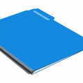 Smead Colored 1/3 Tab Cut Letter Recycled Top Tab File Folder, Dark Blue, 8 1/2" Width x 11" Length, 25 / Box, SMD21541