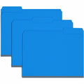 Smead Colored 1/3 Tab Cut Letter Recycled Top Tab File Folder, Dark Blue, 8 1/2" Width x 11" Length, 25 / Box, SMD21541