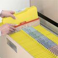 Smead Colored 1/3 Tab Cut Letter Recycled Top Tab File Folder, Yellow, 8 1/2" Width x 11" Length, 25 / Box, SMD21562