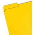 Smead Colored 1/3 Tab Cut Letter Recycled Top Tab File Folder, Yellow, 8 1/2" Width x 11" Length, 25 / Box, SMD21562