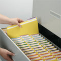 Smead Colored 1/3 Tab Cut Letter Recycled Top Tab File Folder, Yellow, 8 1/2" Width x 11" Length, 25 / Box, SMD21562