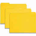 Smead Colored 1/3 Tab Cut Letter Recycled Top Tab File Folder, Yellow, 8 1/2" Width x 11" Length, 25 / Box, SMD21562