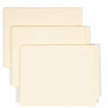 Smead Straight Tab Cut Letter Recycled End Tab File Folder, Manila, 8 1/2" Width x 11" Length, 100 / Box, SMD24100