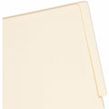 Smead Straight Tab Cut Letter Recycled End Tab File Folder, Manila, 8 1/2" Width x 11" Length, 100 / Box, SMD24100