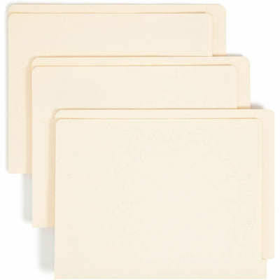 Smead Straight Tab Cut Letter Recycled End Tab File Folder, Manila, 8 1/2" Width x 11" Length, 100 / Box, SMD24109
