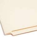 Smead Shelf-Master Straight Tab Cut Letter Recycled End Tab File Folder, Manila, 8 1/2" Width x 11" Length, 100 / Box, SMD24110