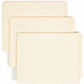 Smead Shelf-Master Straight Tab Cut Letter Recycled End Tab File Folder, Manila, 8 1/2" Width x 11" Length, 100 / Box, SMD24110