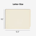 Smead Shelf-Master Straight Tab Cut Letter Recycled End Tab File Folder, Manila, 8 1/2" Width x 11" Length, 100 / Box, SMD24110