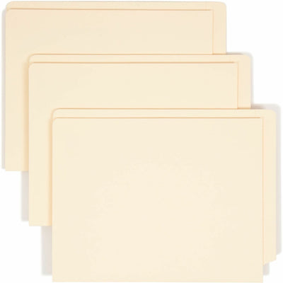 Smead Straight Tab Cut Letter Recycled File Pocket, Manila, 8 1/2" Width x 11" Length, 50 / Box, SMD24115