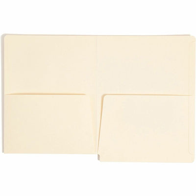 Smead Straight Tab Cut Letter Recycled File Pocket, Manila, 8 1/2" Width x 11" Length, 25 / Box, SMD24117