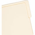 Smead Shelf-Master 1/2 Tab Cut Letter Recycled End Tab File Folder, Manila, 8 1/2" Width x 11" Length, 100 / Box, SMD24127