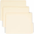 Smead Shelf-Master 1/2 Tab Cut Letter Recycled End Tab File Folder, Manila, 8 1/2" Width x 11" Length, 100 / Box, SMD24128