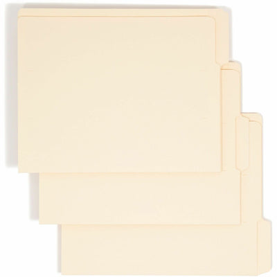 Smead Shelf-Master 1/3 Tab Cut Letter Recycled End Tab File Folder, Manila, 8 1/2" Width x 11" Length, 100 / Box, SMD24134