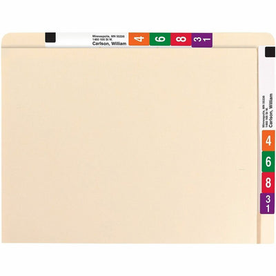 Smead Letter Recycled End Tab File Folder, Manila, 8 1/2" Width x 11" Length, 100 / Box, SMD24190