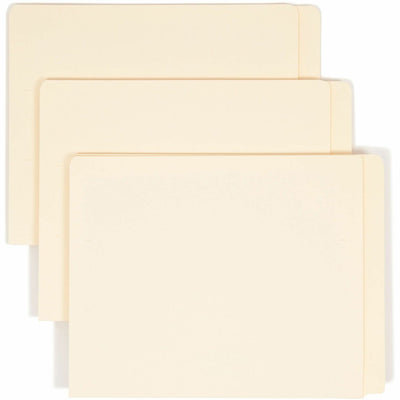 Smead Straight Tab Cut Letter Recycled End Tab File Folder, Manila, 8 1/2" Width x 11" Length, 100 / Box, SMD24250