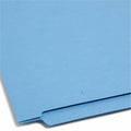Smead Shelf-Master Straight Tab Cut Letter Recycled End Tab File Folder, Blue, 8 1/2" Width x 11" Length, 100 / Box, SMD25010