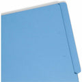 Smead Shelf-Master Straight Tab Cut Letter Recycled End Tab File Folder, Blue, 8 1/2" Width x 11" Length, 100 / Box, SMD25010