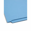 Smead Shelf-Master Straight Tab Cut Letter Recycled End Tab File Folder, Blue, 8 1/2" Width x 11" Length, 100 / Box, SMD25010