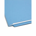 Smead Shelf-Master Straight Tab Cut Letter Recycled End Tab File Folder, Blue, 8 1/2" Width x 11" Length, 100 / Box, SMD25010