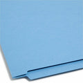 Smead Shelf-Master Straight Tab Cut Letter Recycled Fastener Folder, Blue, 8 1/2" Width x 11" Length, 50 / Box, SMD25040